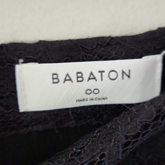 ARITZIA | Babaton Wilbur Lace Midi Pencil Skirt black Sz 00 - Picture 6 of 7